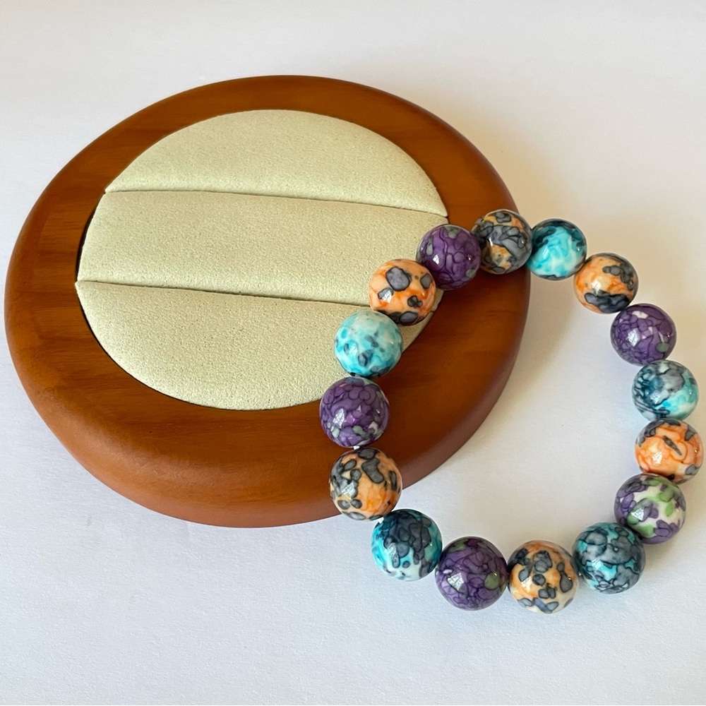 New Artificial Marble Beads Bracelet